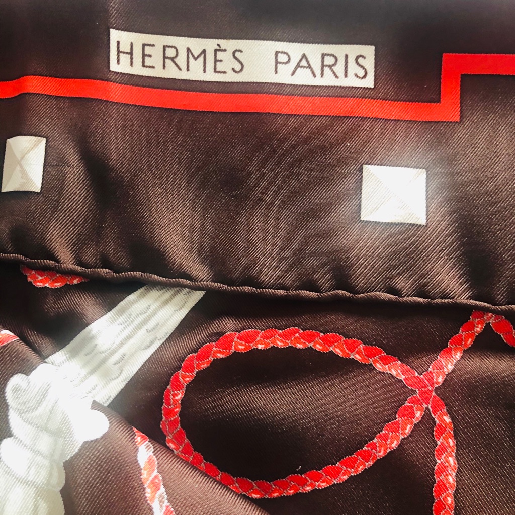 Authentic Herms Silk Scarf
